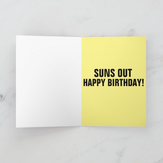 CARTE D'ANNIVERSAIRE BARE BUTT GUY (Intérieur)