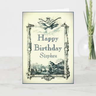 Carte d'anniversaire baroque vintage
