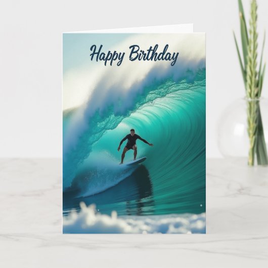 Carte d'anniversaire Barrel Wave (Devant)