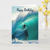 Carte d'anniversaire Barrel Wave (Fleur jaune)