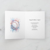 Carte d'anniversaire Baseball Lovers Bat & Ball Sp (Intérieur)