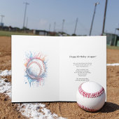 Carte d'anniversaire Baseball Lovers Bat & Ball Sp