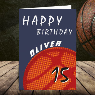 Carte d'anniversaire Basket-ball Sports Adolescent