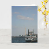 Carte d'anniversaire "Bateau à vapeur de Stillwate (Fleur jaune)