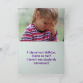 CARTE D'ANNIVERSAIRE BATTUE (Intérieur)