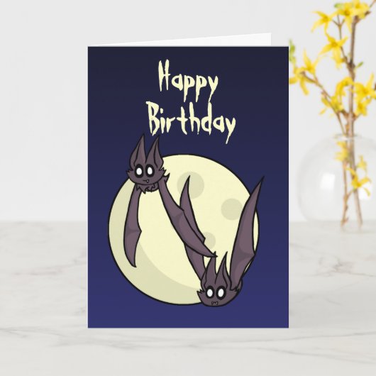 Carte d'anniversaire Batty (Fleur jaune)