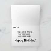 Carte d'anniversaire BBQ - Bière et BBQ - Personna (Intérieur)