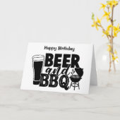 Carte d'anniversaire BBQ - Bière et BBQ - Personna (Fleur jaune)