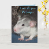 carte d'anniversaire bébé husbo Dumbo rat (Fleur jaune)
