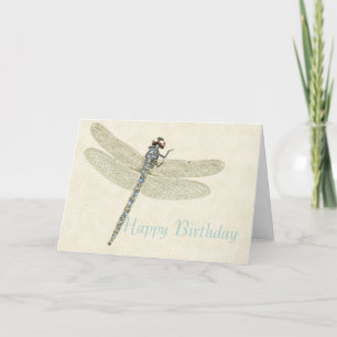 Carte d'Anniversaire Bejeweled Dragonfly