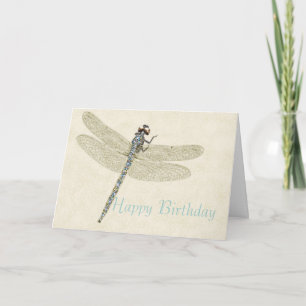 Carte d'Anniversaire Bejeweled Dragonfly