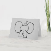 Carte d'anniversaire Belated Elephant CUSTOMISÉE (Devant)