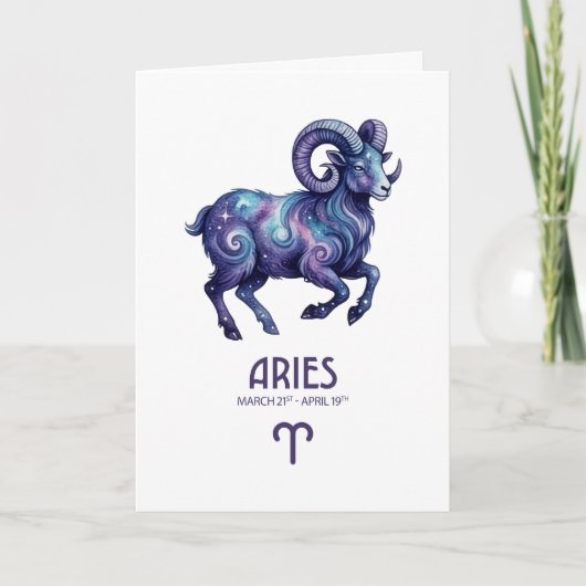 Carte d'anniversaire Bélier (Devant)