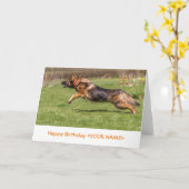 Carte d'anniversaire Berger allemand Chien (Fleur jaune)