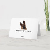 Carte d'anniversaire berger allemande pour papa (Dos)