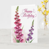 Carte d'anniversaire Berry Script (Fleur jaune)