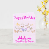 Carte d'anniversaire BFF Butterfly (Fleur jaune)