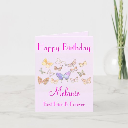 Carte d'anniversaire BFF Butterfly (Devant)