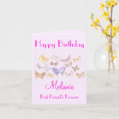 Carte d'anniversaire BFF Butterfly (Fleur jaune)