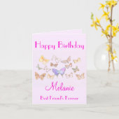 Carte d'anniversaire BFF Butterfly (Fleur jaune)