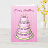Carte d'anniversaire Big Cake (Fleur jaune)