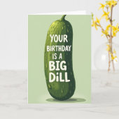 Carte d'anniversaire Big Dill (Fleur jaune)
