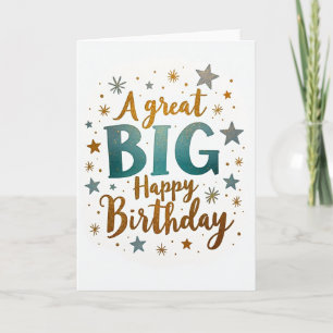 Carte d'anniversaire Big scintillante