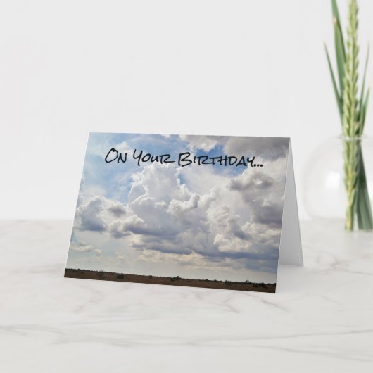 Carte d'anniversaire Big Texas Prairie Sky (Devant)
