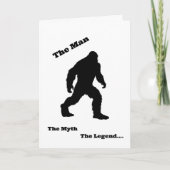 Carte d'anniversaire Bigfoot Sasquatch - Il existe (Devant)