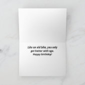 Carte d'anniversaire Biker Moto Vintage (Intérieur)