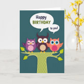 Carte d'anniversaire Birds Art (Fleur jaune)