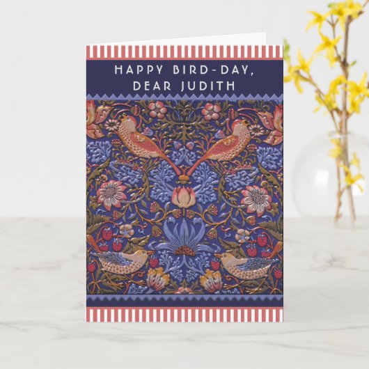 Carte d'anniversaire Birdwatcher (Fleur jaune)