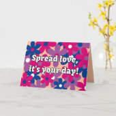 Carte d'anniversaire Bisexual Flower (Fleur jaune)