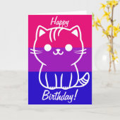 Carte d'anniversaire bisexuelle (Fleur jaune)