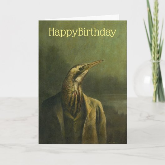 Carte d'anniversaire Bittern Gentleman (Devant)
