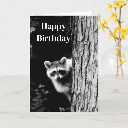 Carte d'Anniversaire Black and White (Fleur jaune)