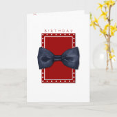 Carte d'anniversaire Black Bowtie (Fleur jaune)
