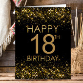 Carte d'anniversaire Black Gold 18th