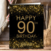 Carte d'anniversaire Black Gold 90th