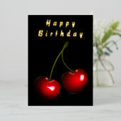 Carte d'anniversaire Black Gold Foil avec Red Cher (Debout devant)