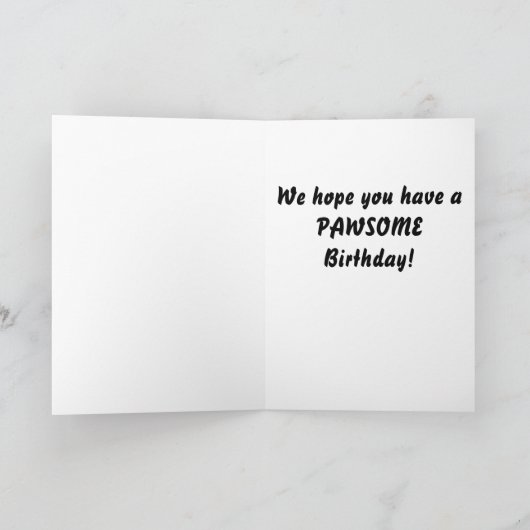 Carte d'anniversaire Black Lab personnalisable Gre (Intérieur)