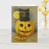 Carte d'anniversaire Black Magic Kitty 4919 (Fleur jaune)