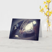 Carte d'anniversaire "Black Rotary Telephone" (Fleur jaune)