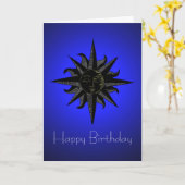 Carte d'anniversaire Black Sun (Fleur jaune)
