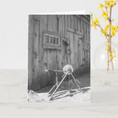 Carte d'anniversaire "Black & White Sharpening Whe (Fleur jaune)