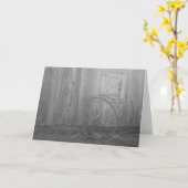 Carte d'anniversaire "Black & White Wagon Wheel" (Fleur jaune)