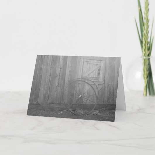 Carte d'anniversaire "Black & White Wagon Wheel" (Devant)