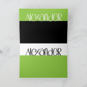 Carte d'anniversaire blanche Alexander (Intérieur)