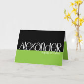Carte d'anniversaire blanche Alexander (Fleur jaune)