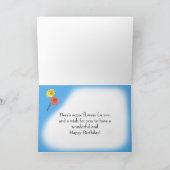 Carte d'anniversaire blanche américaine Pélican (Intérieur)